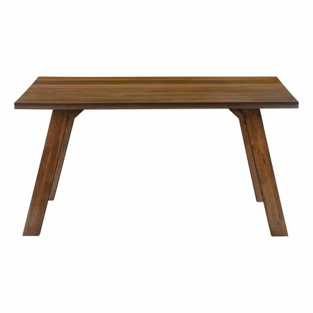 Monarch Specialties Dining Table, 60 in. Rectangular, Kitchen, Dining Room, Brown Veneer, Wood Legs, Transitional I 1315